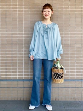「ブルー」｜natsumiさん（レディース・156cm）の春コーディネート