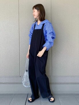 「スローブイエナ」｜「アイテム（オールインワン・サロペット）」を使った、natsumiさん（レディース・156cm）の春コーディネート