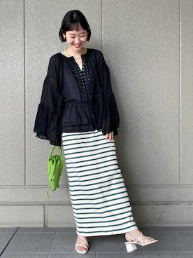 「スローブイエナ」｜「アイテム（アクセサリー）」を使った、natsumiさん（レディース・156cm）の春コーディネート