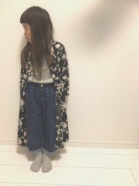 「Right-on（ライトオン）のアイテム（ワンピース）」を使った、ぴーさん（キッズ・110cm）の春コーディネート