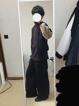 「Lui's（ルイス）のアイテム（MA-1）」を使った、蘭さん（メンズ・172cm）の冬コーディネート