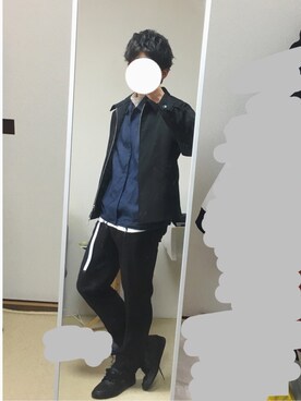 「JUNRED（ジュンレッド）のアイテム（デニムジャケット）」を使った、蘭さん（メンズ・172cm）の冬コーディネート