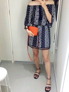 「LOVE」｜「アイテム（ワンピース/ドレス）」を使った、Ceciさん（レディース・170cm）の夏コーディネート