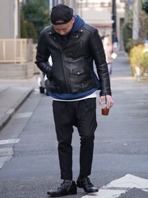 MONKEY TIME ダブルライダースジャケット パデッド 黒 Mサイズ MONKEY TIME ダブルライダースジャケット パデッド 黒 Mサイズ