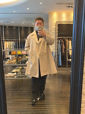 「URBAN RESEARCH（アーバンリサーチ）のアイテム（ステンカラーコート）」を使った、nakazawa0524さん（メンズ・174cm）の春コーディネート