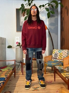 「アイテム（レッグウェア、グリーン系）」を使った、UNION_STAFFSさん（メンズ・182cm）の秋コーディネート