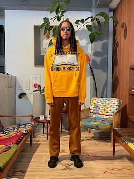 「UNION（ユニオン）のアイテム」を使った、UNION_STAFFSさん（メンズ・182cm）の秋コーディネート