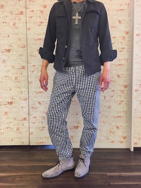「Adam et Rope A・E・R（アダムエロペ）のアイテム（トップス）」を使った、nobuさん（メンズ・178cm）の春コーディネート
