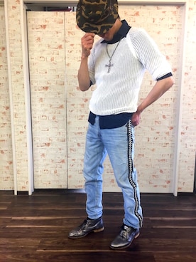 「HUGO BOSS（ヒューゴボス）のアイテム（スリッポン）」を使った、nobuさん（メンズ・178cm）の春コーディネート