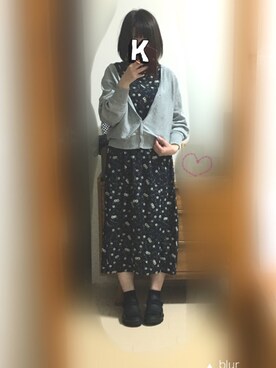 「Color（カラー）のアイテム（ワンピース）」を使った、Kaya→さん（レディース・161cm）の春コーディネート