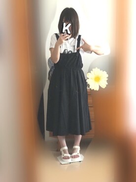 「グラフィックＴ」｜「アイテム（ワンピース/ドレス）」を使った、Kaya→さん（レディース・161cm）の夏コーディネート