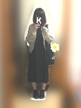 「45R（フォーティファイブアール）のアイテム（ワンピース/ドレス）」を使った、Kaya→さん（レディース・161cm）の秋コーディネート