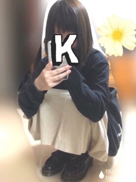 「LOWRYS FARM（ローリーズファーム）のホソコールＡラインスカート　806557（スカート）」を使った、Kaya→さん（レディース・161cm）の秋コーディネート