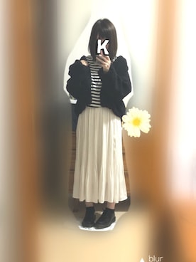 「Another Edition（アナザーエディション）のアイテム（ノーカラージャケット）」を使った、Kaya→さん（レディース・161cm）の秋コーディネート