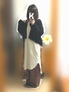「Another Edition（アナザーエディション）のアイテム（ノーカラージャケット）」を使った、Kaya→さん（レディース・161cm）の冬コーディネート