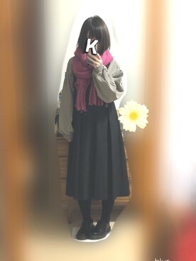 「mystic（ミスティック）のアイテム（ストール/ショール）」を使った、Kaya→さん（レディース・161cm）の冬コーディネート