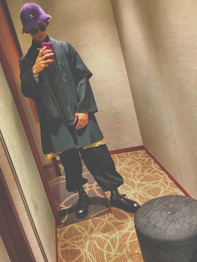 「Pherrow's（フェローズ）のアイテム（シューズ）」を使った、Yutoさん（メンズ・176cm）の夏コーディネート