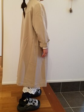「JEANASIS（ジーナシス）のアイテム（トレンチコート）」を使った、chibi40さん（レディース・153cm）の春コーディネート