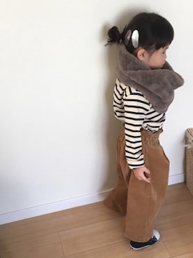 「セントジェームス」｜「アイテム（その他）」を使った、ALICE★さん（キッズ・90cm）の秋コーディネート