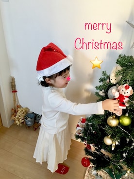 「クリスマスコーデ」｜「アイテム（ソックス/靴下）」を使った、ALICE★さん（キッズ・90cm）の冬コーディネート