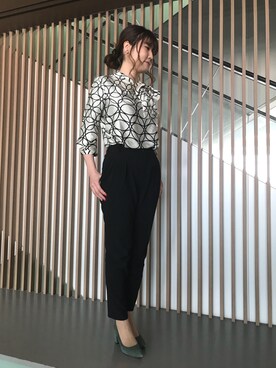 「ボウタイ」｜Serenaさん（レディース・164cm）の冬コーディネート