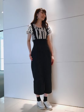「幾何学柄」｜Serenaさん（レディース・164cm）の春コーディネート