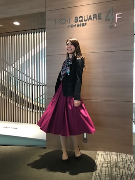「NARACAMICIE（ナラカミーチェ）のアイテム（スーツジャケット）」を使った、Serenaさん（レディース・164cm）の秋コーディネート