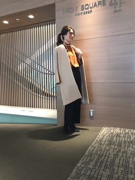 「ドレスアップ」｜「アイテム（その他アウター）」を使った、Serenaさん（レディース・164cm）の冬コーディネート