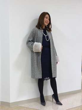 「ナラカミーチェ」｜「アイテム（その他アウター）」を使った、Serenaさん（レディース・164cm）の秋コーディネート
