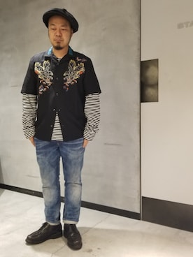 「DIESEL OSAKA」｜utさん（メンズ・160cm）の春コーディネート