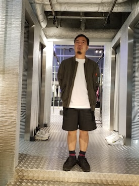 「DIESEL OSAKA」｜「アイテム（ブルゾン）」を使った、utさん（メンズ・160cm）の春コーディネート