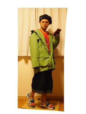 「スポサン」｜「アイテム（ハンチング/ベレー帽）」を使った、MUNEMASAさん（メンズ・160cm）の春コーディネート