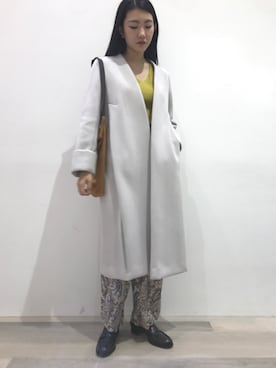 「大阪」｜「アイテム（その他アウター）」を使った、AWAI ERINAさん（レディース・166cm）の秋コーディネート