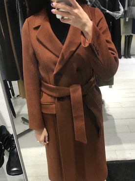 「STUDIOUS SELECT(STUDIOUS SELECT)」｜「アイテム（チェスターコート）」を使った、AWAI ERINAさん（レディース・166cm）の秋コーディネート