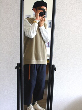 「Eddie Bauer（エディーバウアー）のアイテム（帽子）」を使った、UCTさん（メンズ・173cm）の秋コーディネート