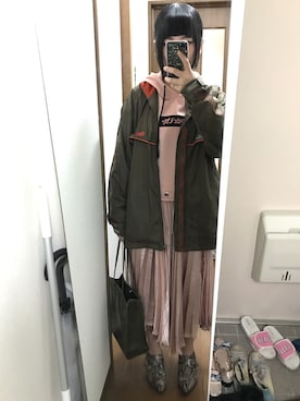 「蛇柄」｜「アイテム（ジャケット/アウター）」を使った、Asuka🌝さん（レディース・157cm）の春コーディネート