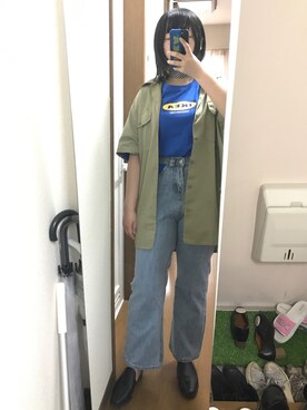 「チョーカー」｜「アイテム（スリッポン）」を使った、Asuka🌝さん（レディース・157cm）の夏コーディネート