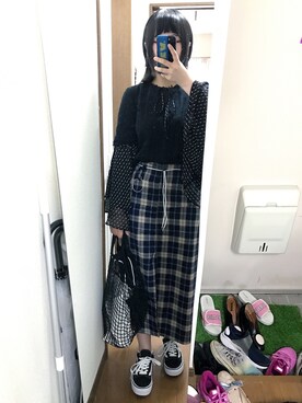 「ADER error（アーダーエラー）のアイテム（スカート）」を使った、Asuka🌝さん（レディース・157cm）の夏コーディネート