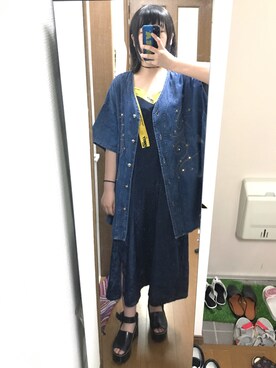「STYLENANDA（スタイルナンダ）のアイテム（チュニック）」を使った、Asuka🌝さん（レディース・157cm）の夏コーディネート