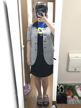 「サングラス」｜「アイテム（チュニック）」を使った、Asuka🌝さん（レディース・157cm）の夏コーディネート
