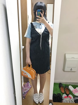 「PUMA」｜「アイテム（チュニック）」を使った、Asuka🌝さん（レディース・157cm）の夏コーディネート