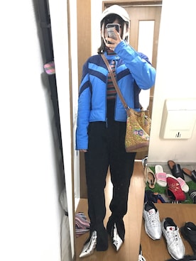 「バイカージャケット」｜Asuka🌝さん（レディース・157cm）の秋コーディネート