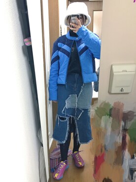 「バイカージャケット」｜Asuka🌝さん（レディース・157cm）の秋コーディネート