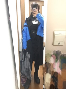 「バイカージャケット」｜Asuka🌝さん（レディース・157cm）の冬コーディネート
