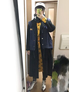 「アイテム（ブーツ、シルバー系）」を使った、Asuka🌝さん（レディース・157cm）の冬コーディネート