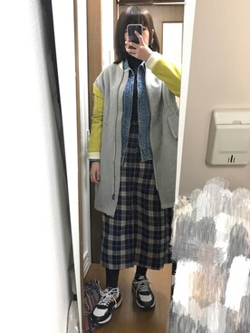 「ADER error（アーダーエラー）のアイテム（スカート）」を使った、Asuka🌝さん（レディース・157cm）の冬コーディネート