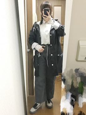 「M.Y.O.B（エム.ワイ.オー.ビー）のアイテム（パンツ）」を使った、Asuka🌝さん（レディース・157cm）の春コーディネート