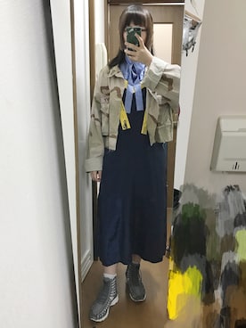 「STYLENANDA（スタイルナンダ）のアイテム（チュニック）」を使った、Asuka🌝さん（レディース・157cm）の春コーディネート