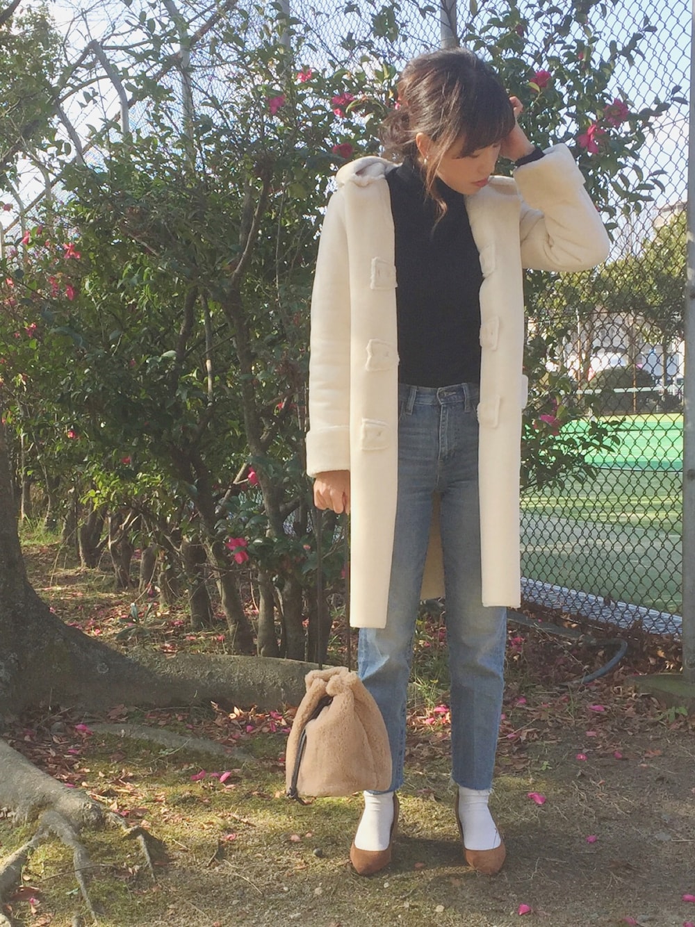 Mila Owenのダッフルコート（ホワイト系）を使った人気ファッション