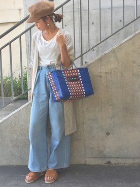 「MARNI」｜「アイテム（その他アウター）」を使った、iori0319さん（レディース・161cm）の春コーディネート